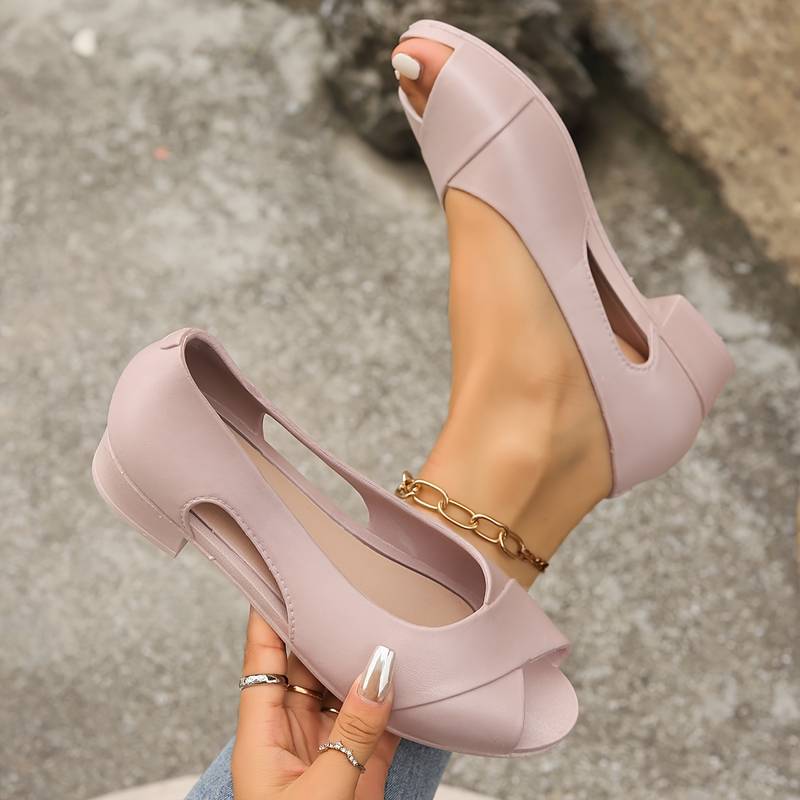 Zapatos destalonados mujer con pala abierta y tacón bajo