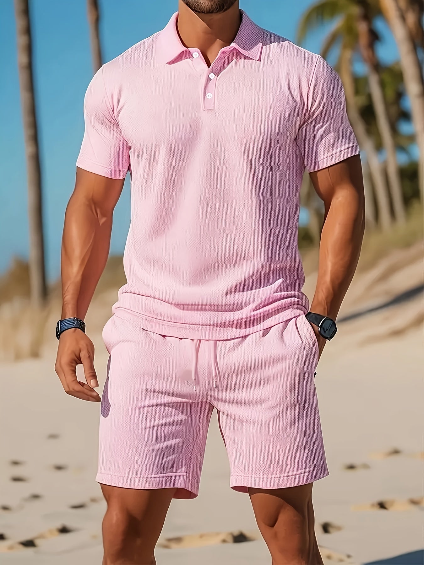 Conjunto verano hombre polo y pantalón corto a juego