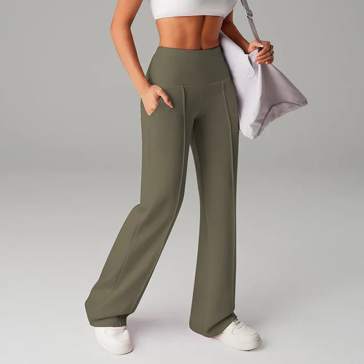 Pantalón recto Mujer de corte amplio