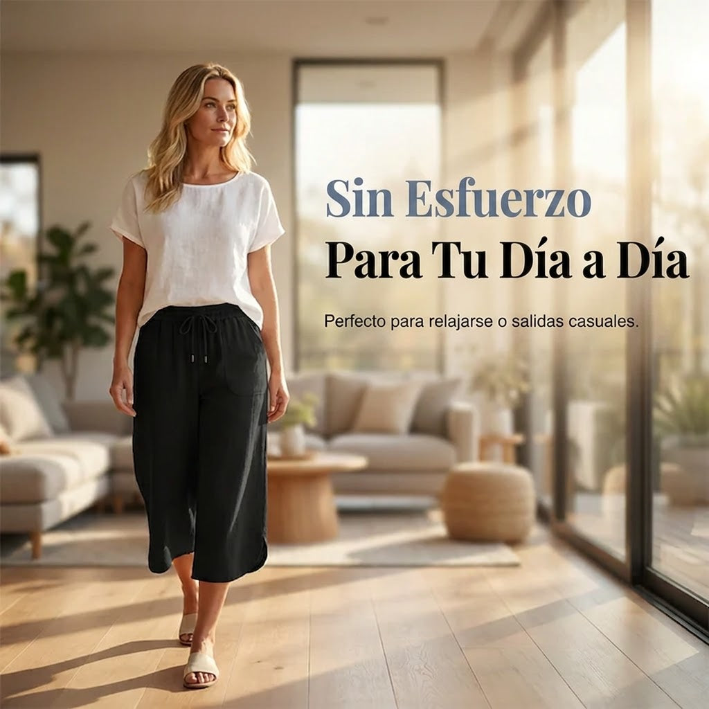 Pantalones Cropped Mujer Transpirables