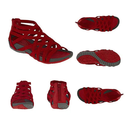 Sandalias ortopédicas mujer tiras cruzadas diseño abierto