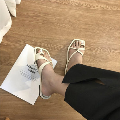 Sandalias Mujer Verano con Anillo en Dedo Exterior