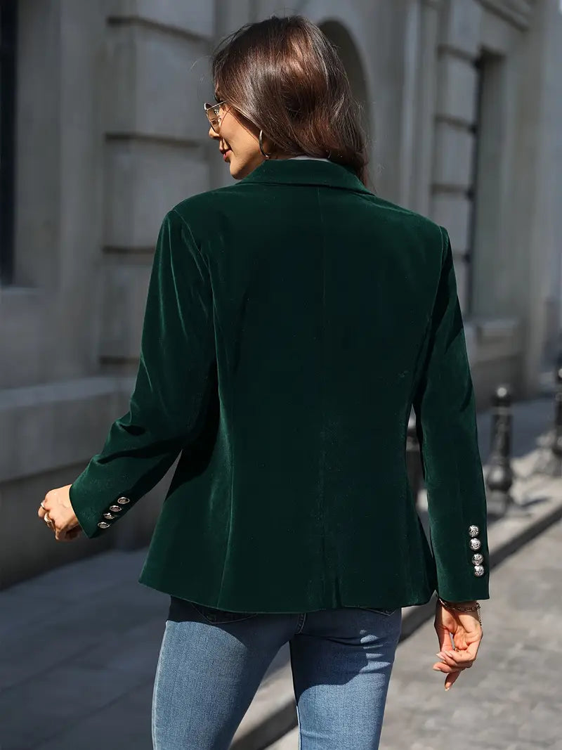 Blazer Mujer de Terciopelo Elegante Corte Clásico