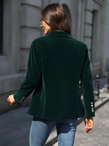 Blazer Mujer de Terciopelo Elegante Corte Clásico