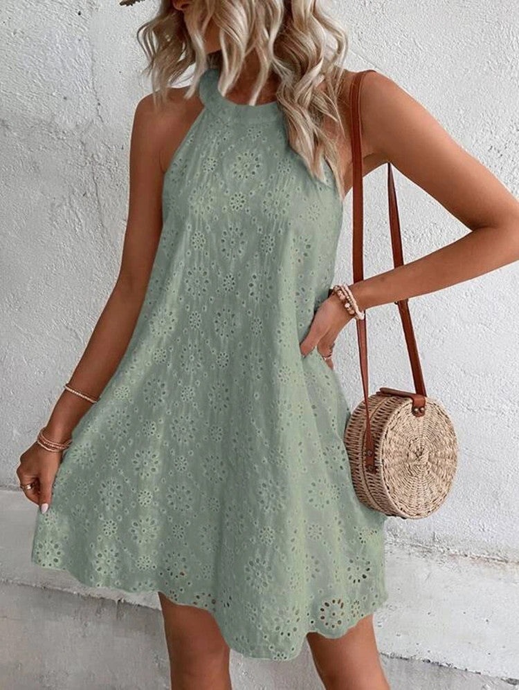 Vestido Mujer Verano A-Línea Detalle Flores