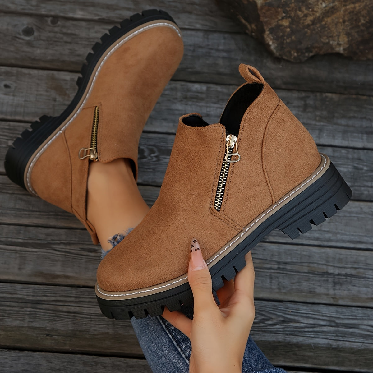 Botines Mujer Ortopédicos Suela Ergonómica Estampado Animal