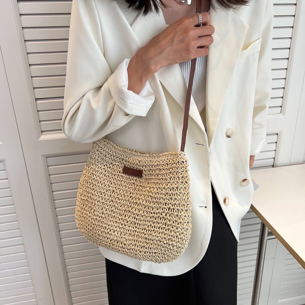 Bolso Bandolera Mujer de Tejido con Correa Ajustable