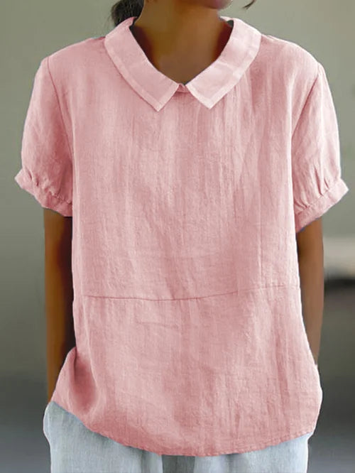Blusa Mujer Fluida Cuello Alto Corte Relajado