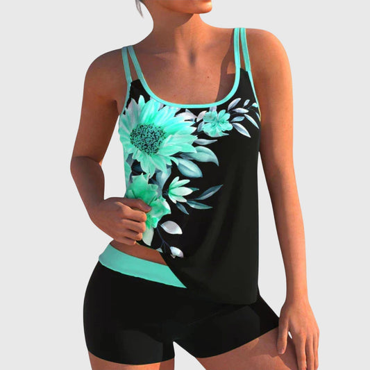 Tankini Mujer de Dos Piezas Estampado Ajuste Cómodo - Mavetta