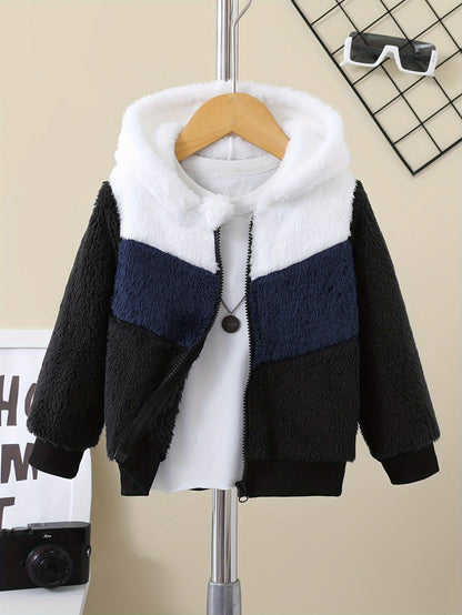 Chaqueta Forro Polar Niño con Capucha y Cremallera