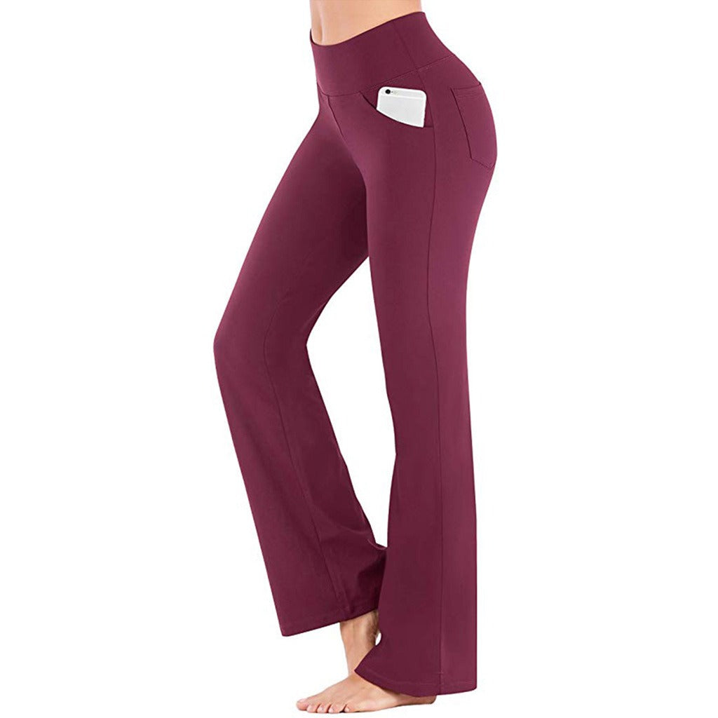 Pantalón Mujer Cintura Alta Elástico Corte Amplio