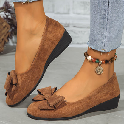 Zapatos planos mujer ortopédicos con lazo plantilla ergonómica