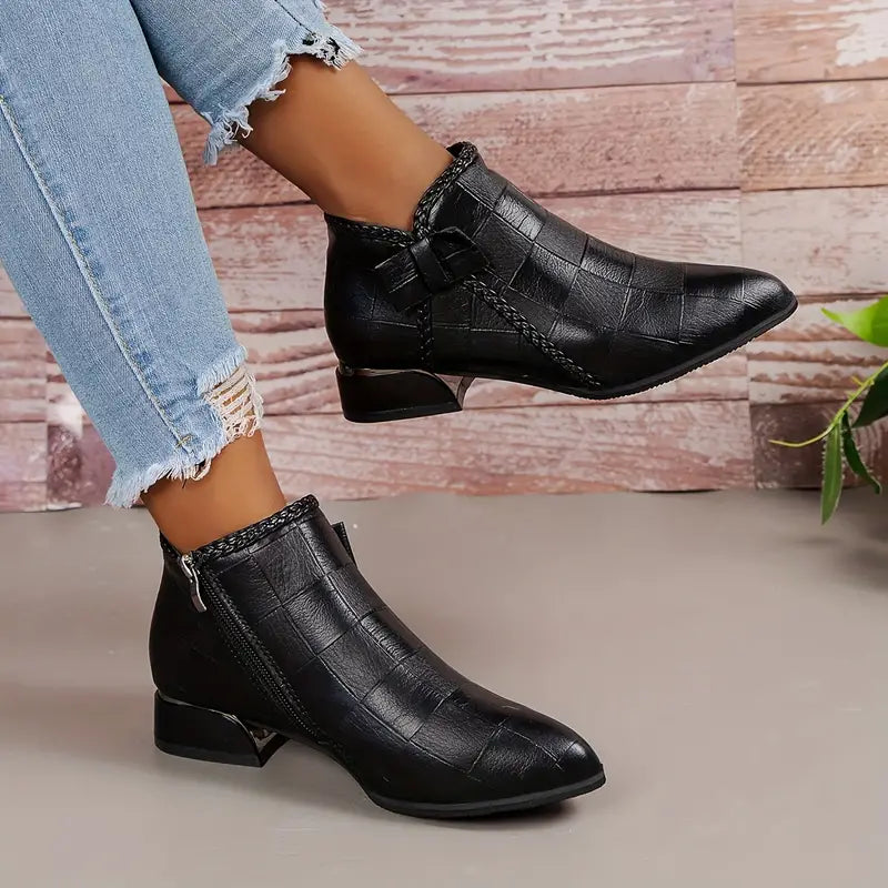 Botines Mujer Tacón Bajo Comodos