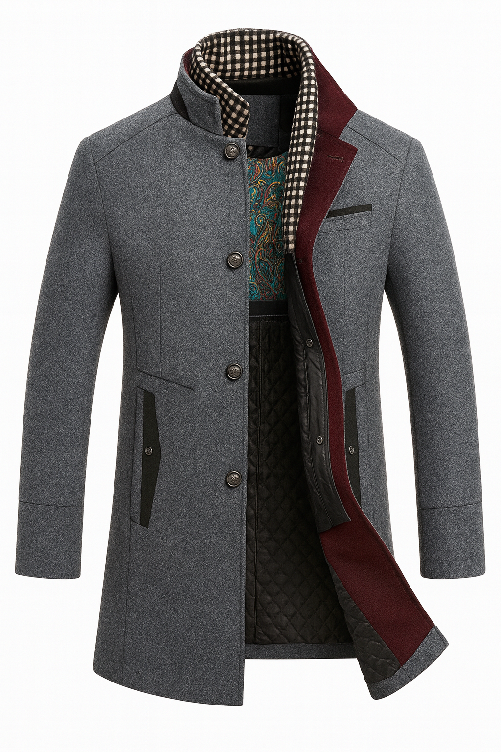 Chaqueta Hombre Tipo Abrigo Clásico