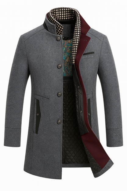 Chaqueta Hombre Tipo Abrigo Clásico