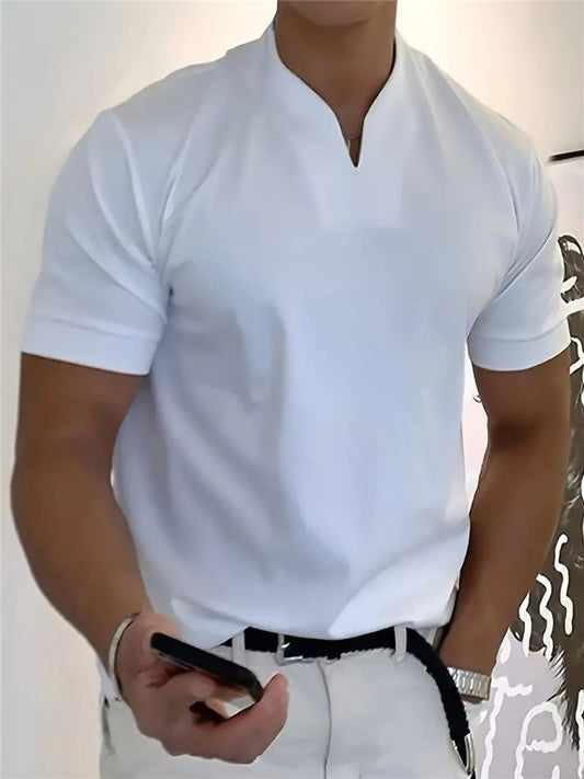 Camiseta Hombre Cuello en V Transpirable Corte Clásico - Mavetta