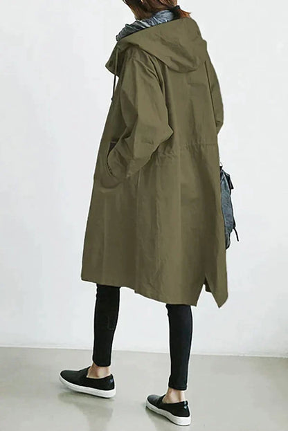 Gabardina Mujer Impermeable Oversize Largo Medio