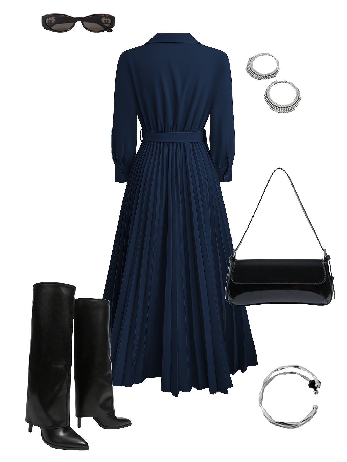 Vestido Mujer Casual Elegante Ajuste Diario
