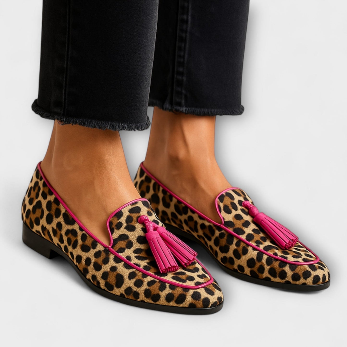 Mocasines Mujer de Piel con Flecos Clásicos