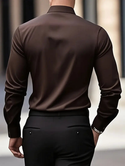 Camisa Hombre Algodón Ajuste Clásico Oficina