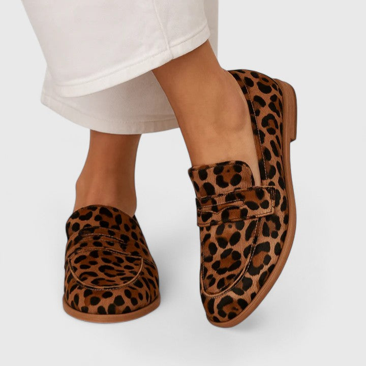 Mocasines Mujer Suaves Detalle Frontal Estampado Animal - Mavetta