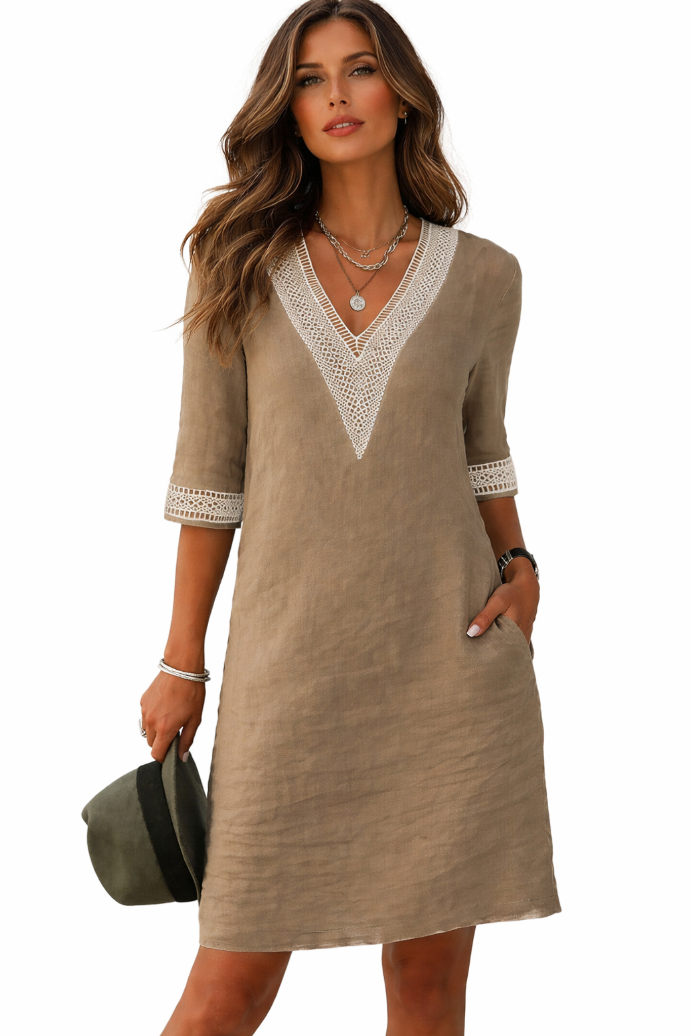 Vestido Casual Mujer de Algodón y Lino - Mavetta