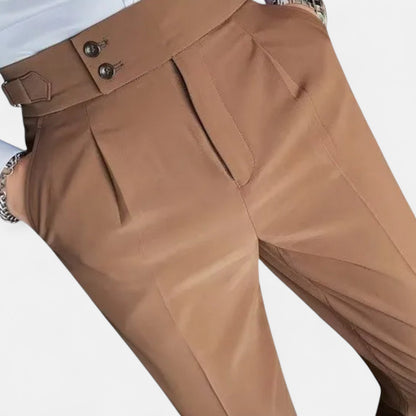 Pantalones Hombre Elegantes Estilo Inglés Ajuste Fino