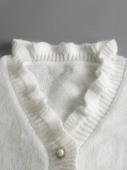 Blusa Mujer con Volantes y Botones Estilo Chic