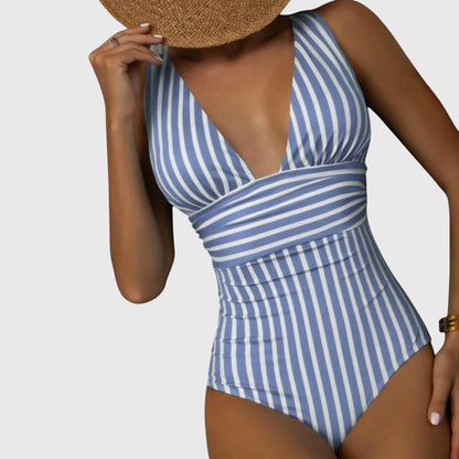 Bañador Mujer una Pieza Escote Cuadrado Relleno Estilo Retro
