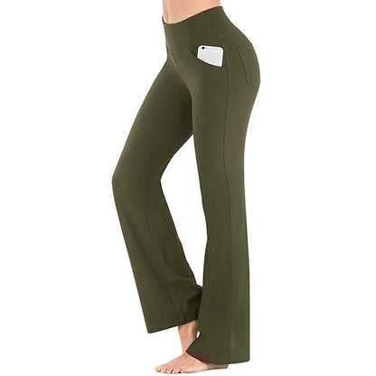 Pantalón Mujer Cintura Alta Elástico Corte Amplio