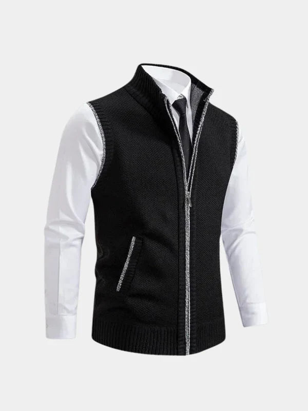 Chaleco Hombre con Cremallera Completa Ajuste Elegante