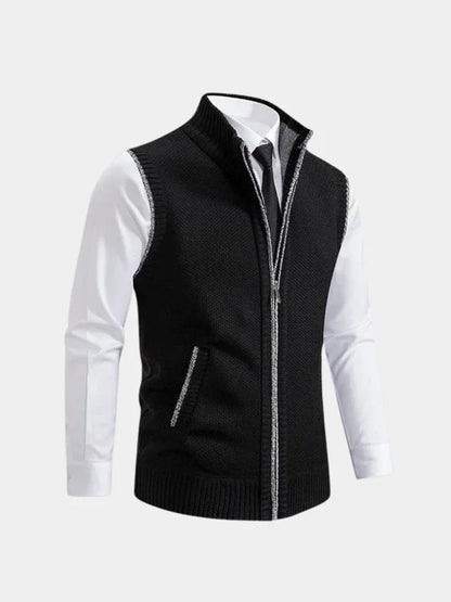 Chaleco Hombre con Cremallera Completa Ajuste Elegante