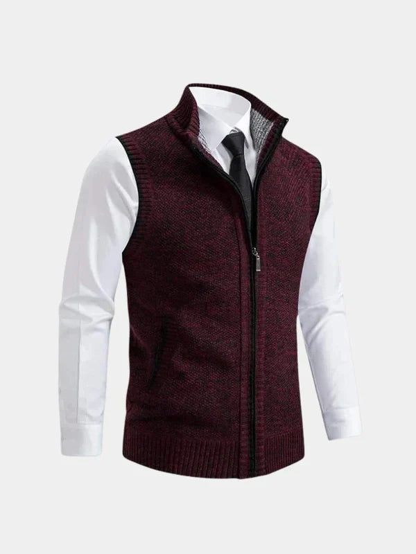 Chaleco Hombre con Cremallera Completa Ajuste Elegante