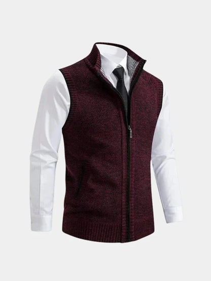 Chaleco Hombre con Cremallera Completa Ajuste Elegante