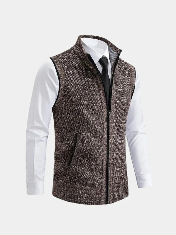 Chaleco Hombre con Cremallera Completa Ajuste Elegante