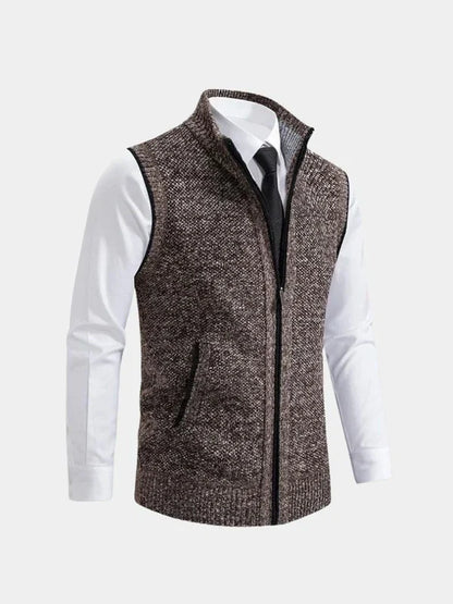 Chaleco Hombre con Cremallera Completa Ajuste Elegante