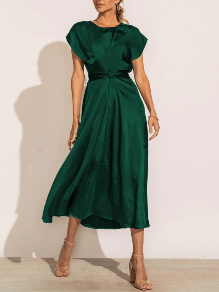 Vestido midi mujer de noche diseño elegante