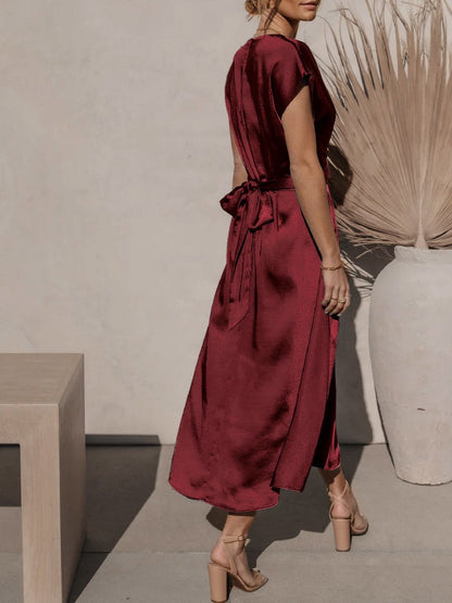 Vestido midi mujer de noche diseño elegante