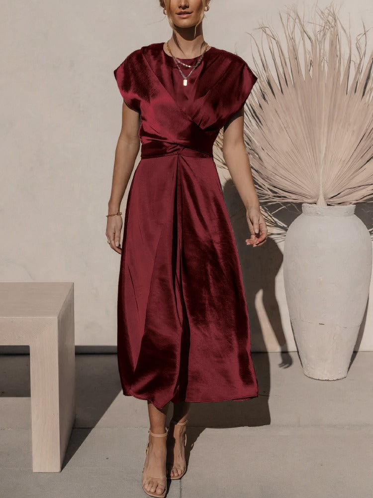 Vestido midi mujer de noche diseño elegante