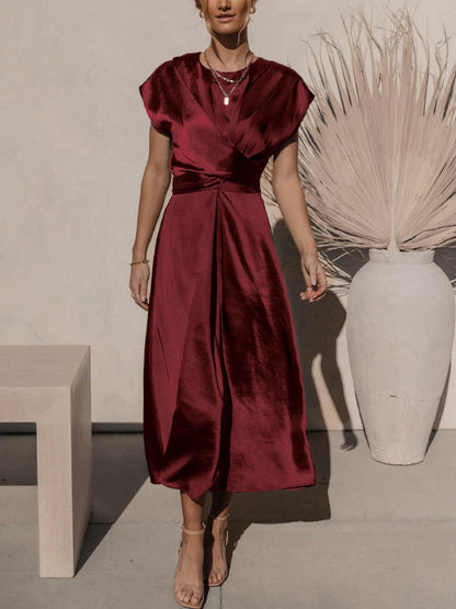 Vestido midi mujer de noche diseño elegante
