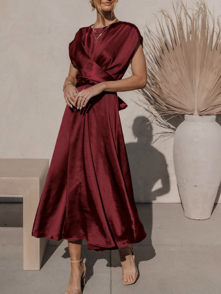 Vestido midi mujer de noche diseño elegante
