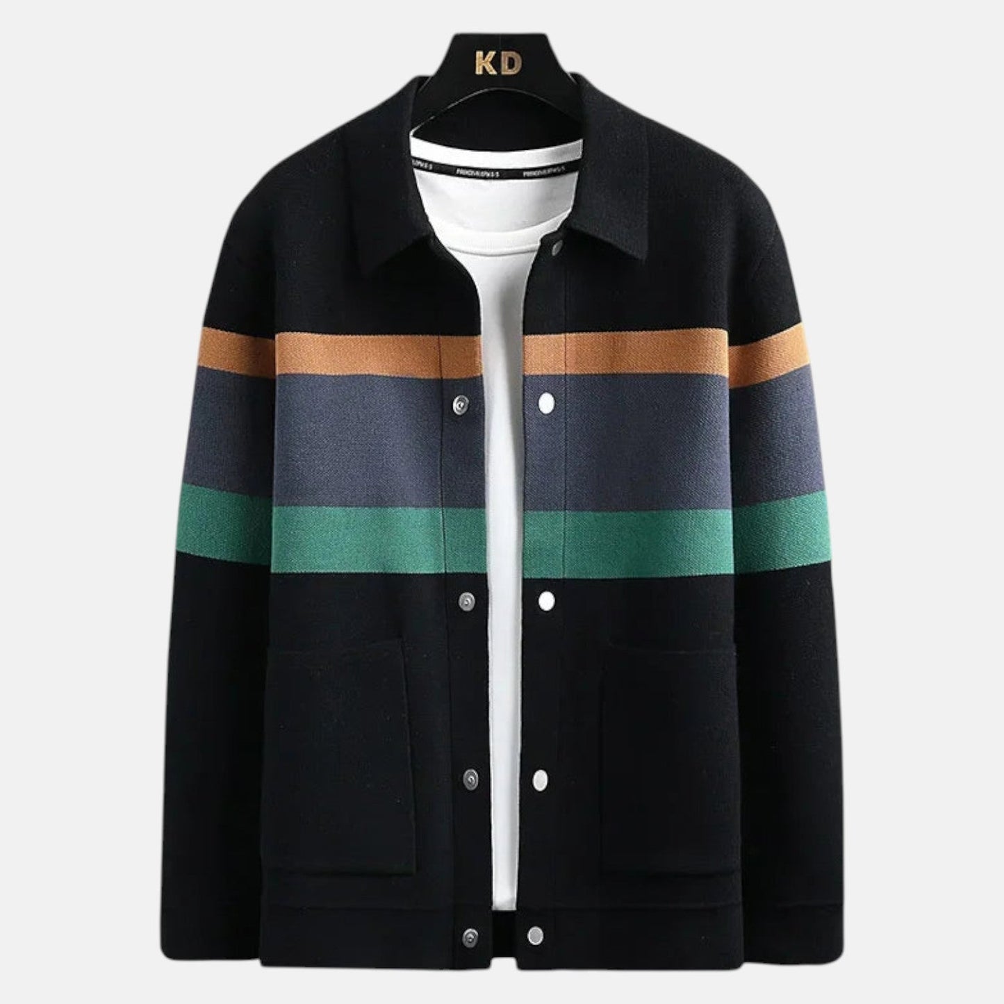Cárdigan Hombre de Lana con Botones y Bolsillos Estilo Casual