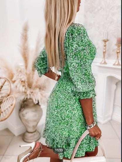 Vestido Mujer Verano Estampado Floral Corte Fluido