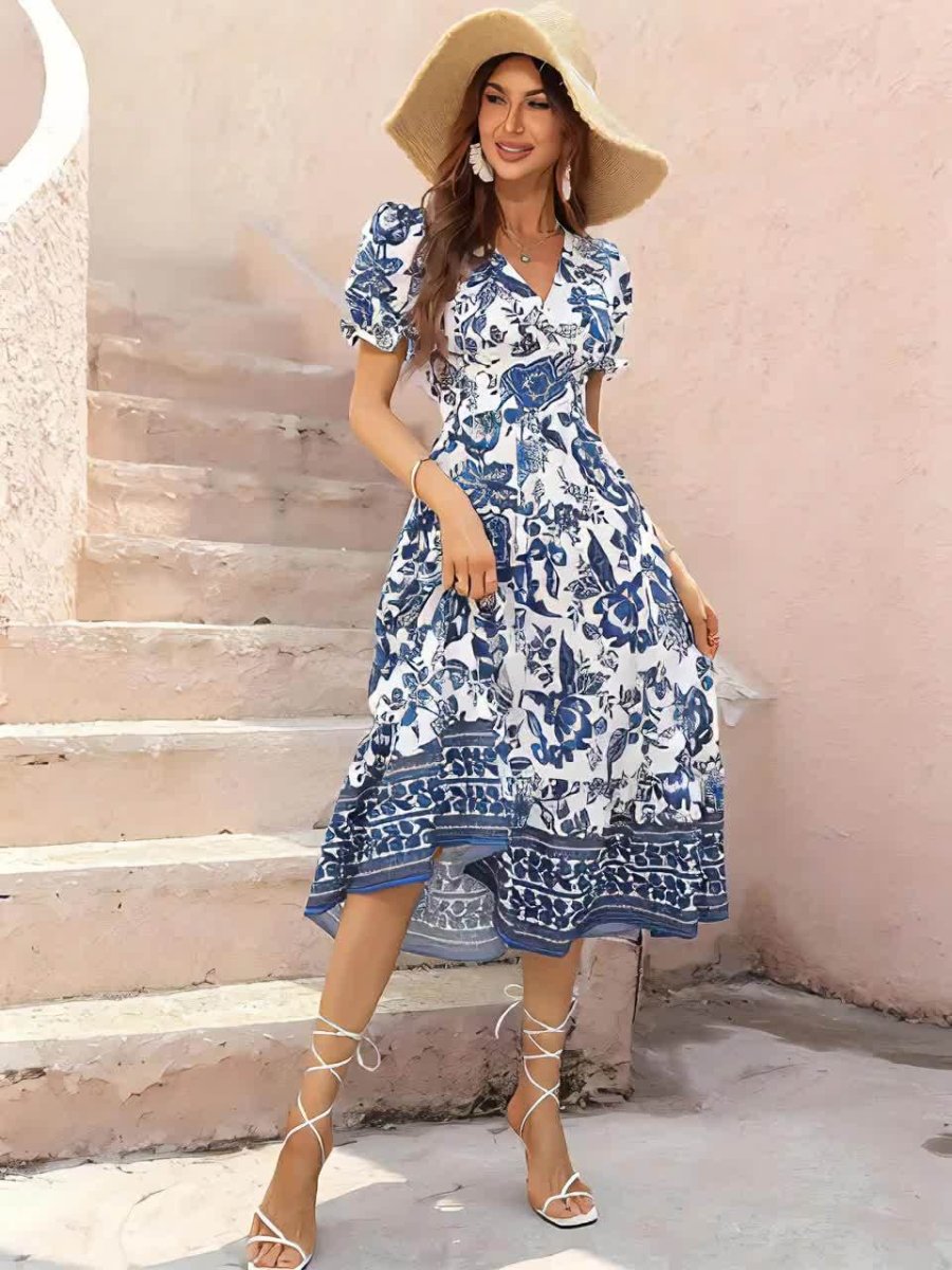 Vestido mujer verano diseño romantico corte midi