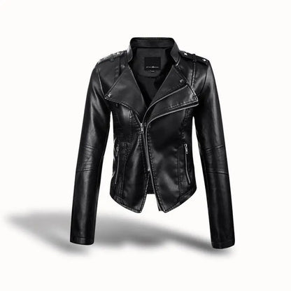 Chaqueta Mujer Estilo Rockero Ajuste Slim