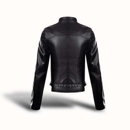 Chaqueta Mujer Estilo Rockero Ajuste Slim
