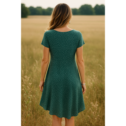 Vestido Mini Mujer Ligero Cuello Redondo Verano