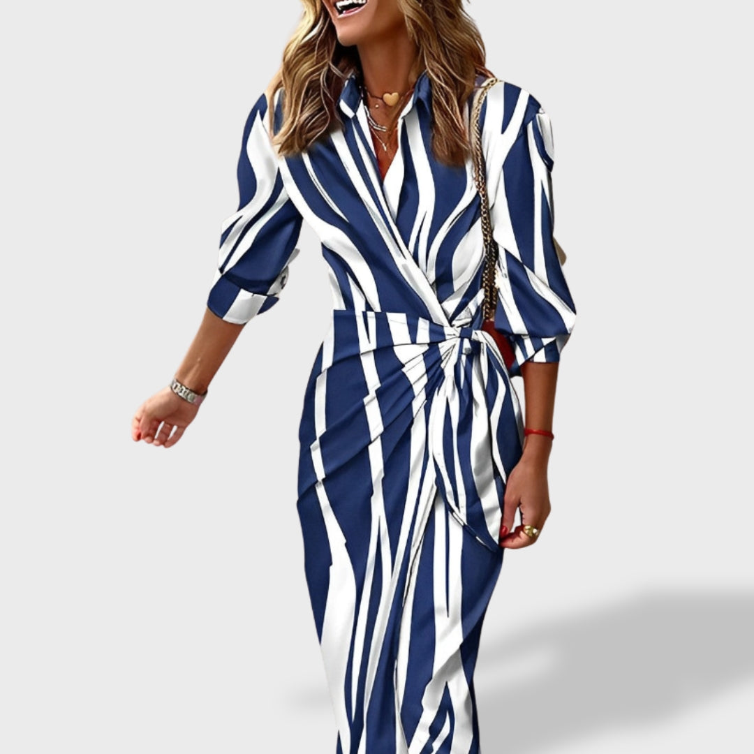 Vestido midi mujer elegante corte ajustado