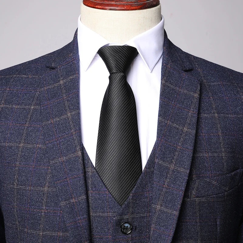 Traje Hombre de Piezas Cuadros Corte Moderno