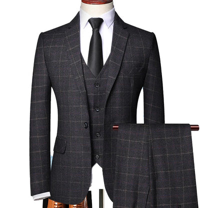 Traje Hombre de Piezas Cuadros Corte Moderno